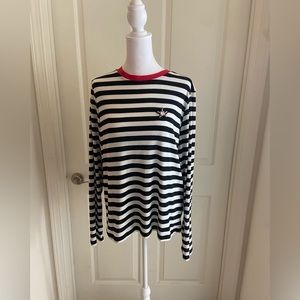 EUC TOPSHOP STRIPED TOP LONG SLEEVE SIZE 12